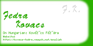 fedra kovacs business card